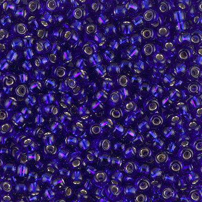 0020 - 10g Size 8/0 Miyuki seed beads in Silver lined Cobalt