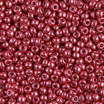 4211 - 10g Size 8/0 Miyuki seed beads in Duracoat Galvanised Light Cranberry