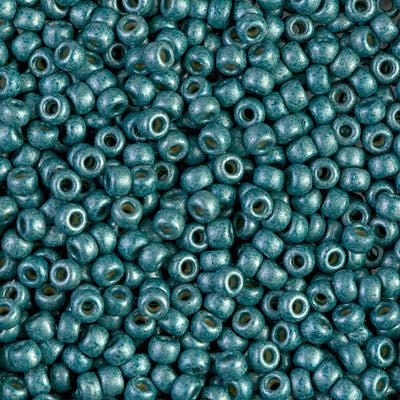 4217F - 10g Size 8/0 Miyuki seed beads in Duracoat Galvanised Matt Sea Foam