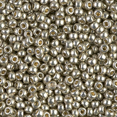 4221 - 10g Size 8/0 Miyuki seed beads in Duracoat Galvanised Light Smoky Pewter