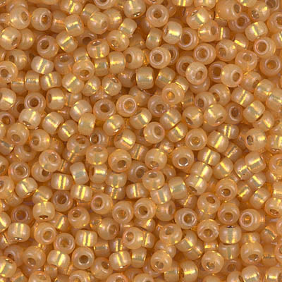 4231 - 10g Size 8/0 Miyuki seed beads in Duracoat Silver lined Golden Flax