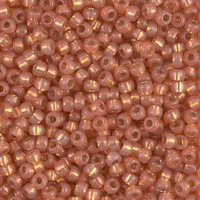 4233 - 10g Size 8/0 Miyuki seed beads in Duracoat Silver lined Rose Gold