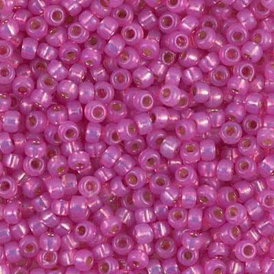 4238 - 10g Size 8/0 Miyuki seed beads in Duracoat SIlver lined Paris Pink