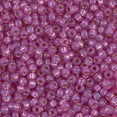 4246 - 10g Size 8/0 Miyuki seed beads in Duracoat Silver lined Lilac