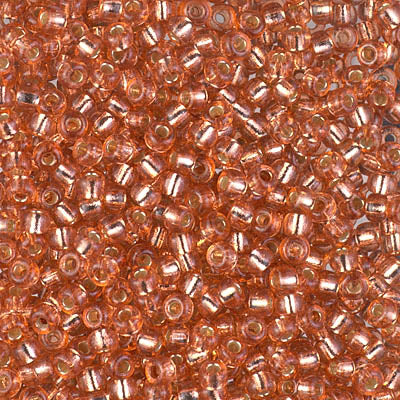 4262 - 10g Size 8/0 Miyuki seed beads in Duracoat Silver lined Rose Copper