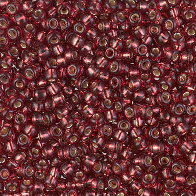 4270 - 10g Size 8/0 Miyuki seed beads in Duracoat Silver lined Magenta