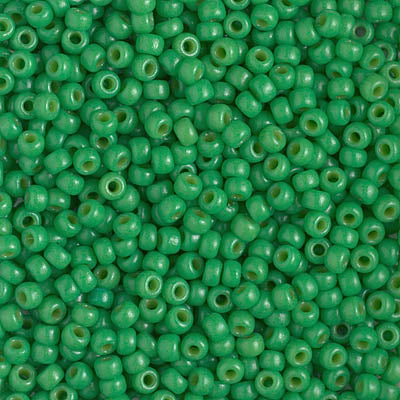 4476 - 10g Size 8/0 Miyuki seed beads in Duracoat Opaque Fiji Green