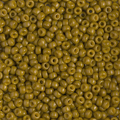 4491 - 10g Size 8/0 Miyuki seed beads in Duracoat Opaque Spanish Olive