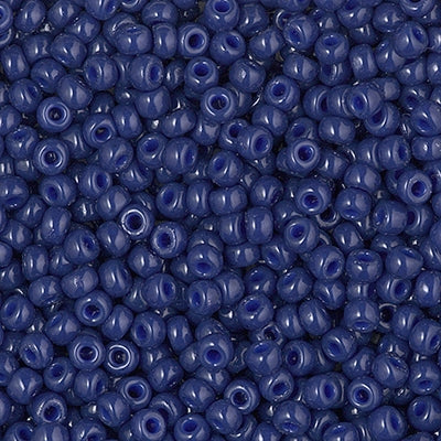 4493 - 10g Size 8/0 Miyuki seed beads in Duracoat Opaque Navy Blue