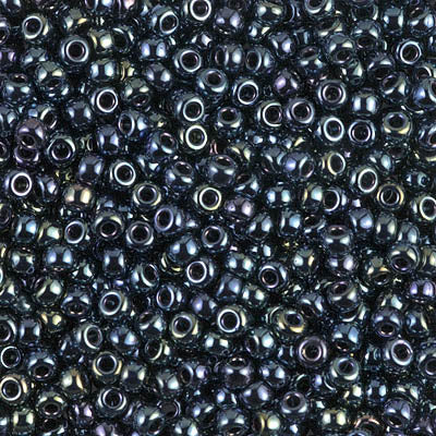 0456 - 10g Size 8/0 Miyuki seed beads in Gunmetal Iris