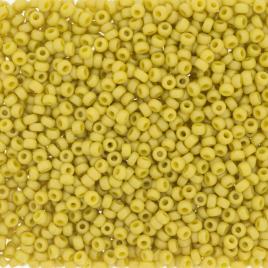 4692 - 10g Size 8/0 Miyuki seed beads in Frost Opaque Glaze Rainbow Yellow
