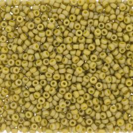 4693 - 10g Size 8/0 Miyuki seed beads in Frost Opaque Glaze Rainbow Pistachio