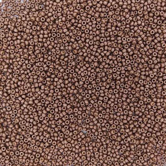 4213F - 10g Size 11/0 Miyuki seed beads in Matt Duracoat Galvanised Dark Mauve