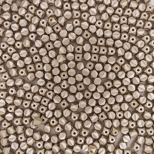 50 x 4mm english cut beads in Light Brown Velvet