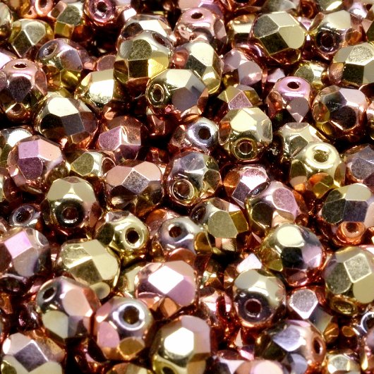 50 x 6mm faceted beads in California Pink