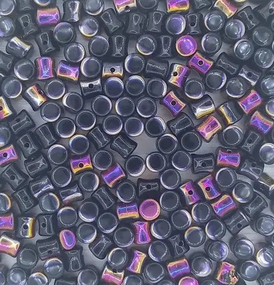 50 x diabolo beads in Black Sliperit