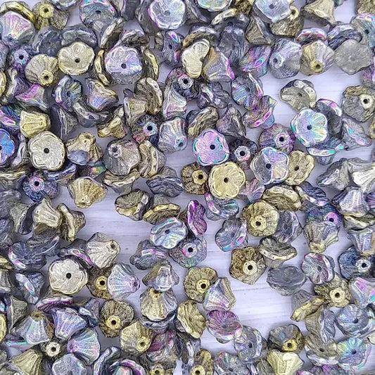 25 x flower cups in California Green (7x5mm)