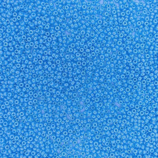 0433 - 10g Size 11/0 Miyuki seed beads in Opaque Light Blue Lustre