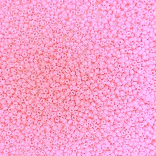 0428 - 10g Size 11/0 Miyuki seed beads in Opaque Baby Pink Lustre