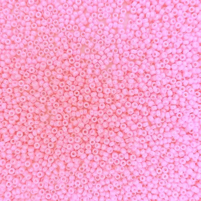 0428 - 50g Size 11/0 Miyuki seed beads in Opaque Baby Pink Lustre