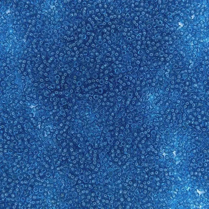 0149 - 5g Size 15/0 Miyuki seed beads in Transparent Capri Blue