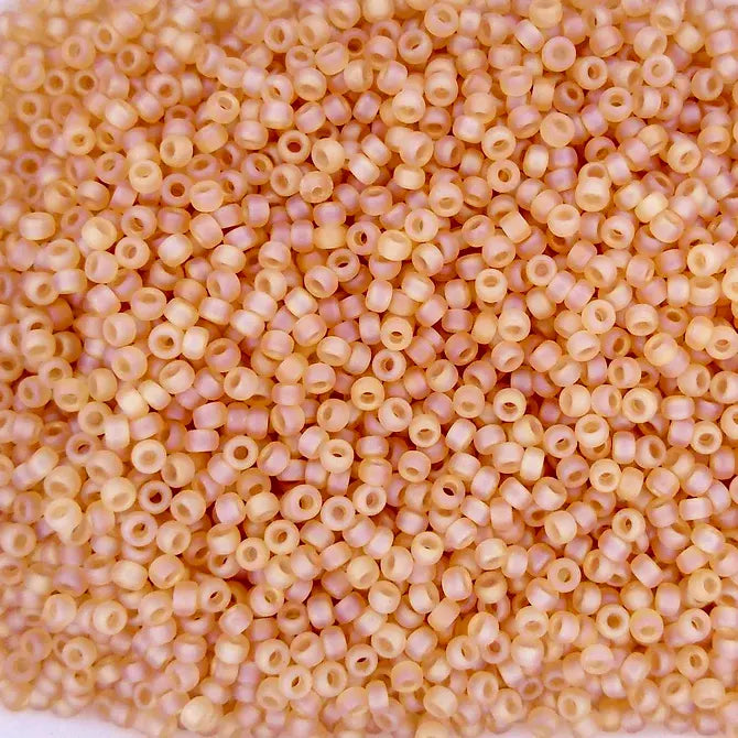 0132FR - 50g Size 11/0 Miyuki seed beads in Matt Transparent Light Topaz AB