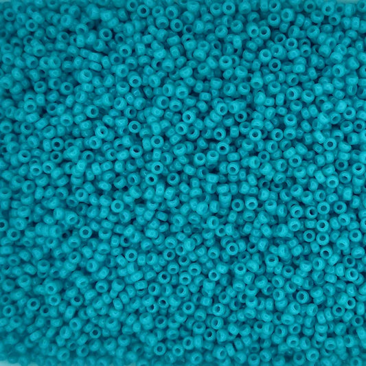 4480 - 25g Size 15/0 Miyuki seed beads in Duracoat Opaque Underwater Blue - Dyed