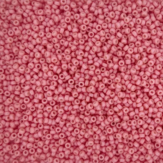 4464 - 5g Size 15/0 Miyuki seed beads in Duracoat Opaque Light Watermelon