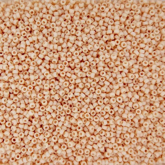 2022 - 5g Size 15/0 Miyuki seed beads in Matt Opaque Antique Beige