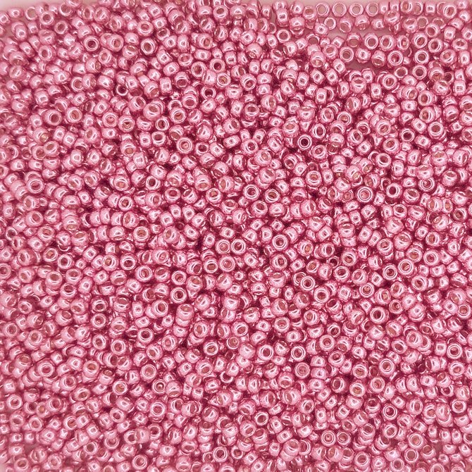 4210 - 5g Size 15/0 Miyuki seed beads in Duracoat Galvanised Hot Pink