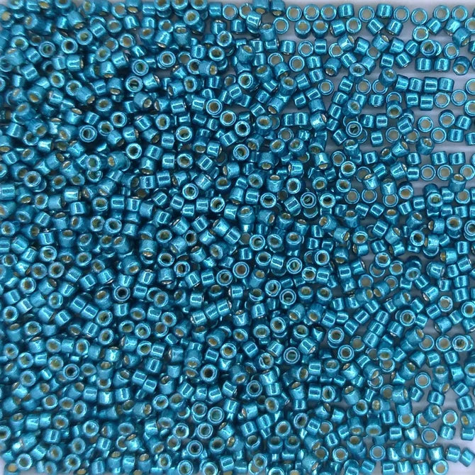 DB2515 - 1g Size 11/0 delicas in Duracoat Galvanised Poseidon Blue