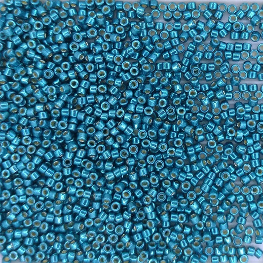 DB2515 - 1g Size 11/0 delicas in Duracoat Galvanised Poseidon Blue