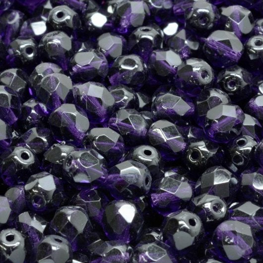 25 x 6mm faceted beads in Tanzanite