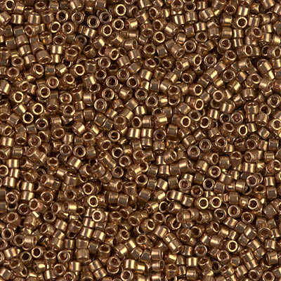 DB0022L - 1g Size 11/0 delicas in Metallic Light Bronze