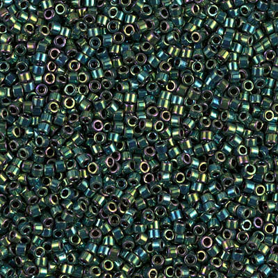 DB0027 - 1g Size 11/0 delicas in Metallic Dark Green Iris