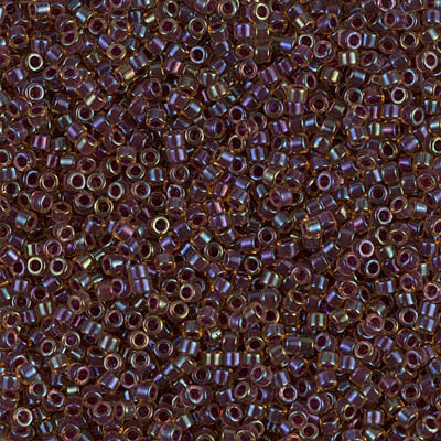 DB0061 - 5g Size 11/0 delicas in Purple lined Light Topaz Lustre