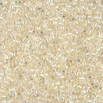 DB0109 - 1g Size 11/0 delicas in Crystal Ivory Gold Lustre