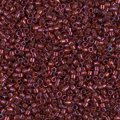 DB0120 - 5g Size 11/0 delicas in Transparent Wild Irish Rose Lustre
