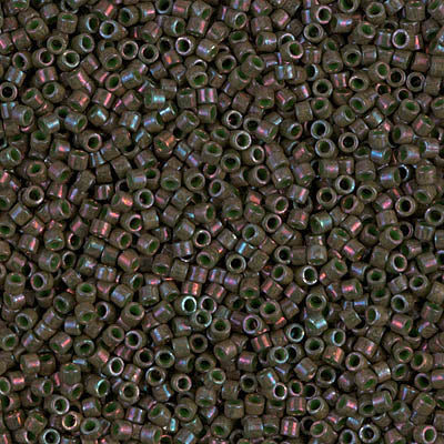 DB0131 - 1g Size 11/0 delicas in Opaque Dark Olive Lustre