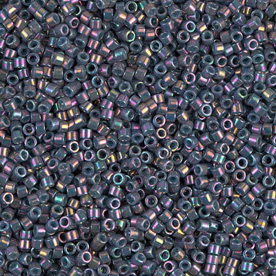DB0134 - 5g Size 11/0 delicas in Opaque Purple Grey Rainbow Lustre