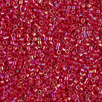 DB0162 - 1g Size 11/0 delicas in Opaque Red AB