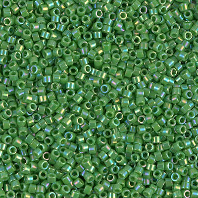 DB0163 - 25g Size 11/0 delicas in Opaque Green AB