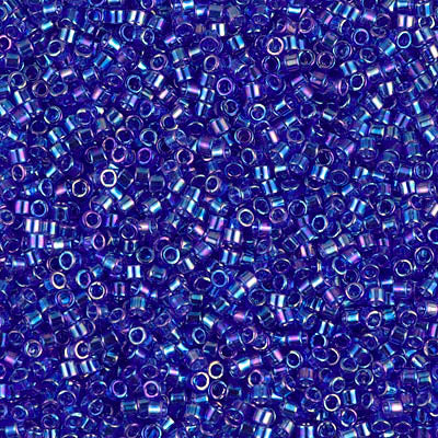 DB0178 - 1g Size 11/0 delicas in Transparent Cobalt AB