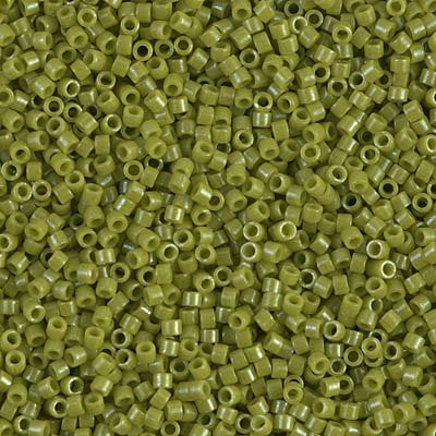 DB0262 - 5g Size 11/0 delicas in Opaque Chartreuse Lustre