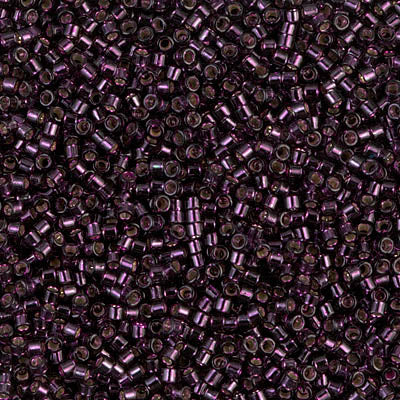 DB0611 - 25g Size 11/0 delicas in Silver lined Wine