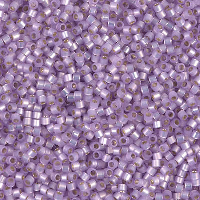 DB0629 - 1g Size 11/0 delicas in Lilac Silver lined Alabaster