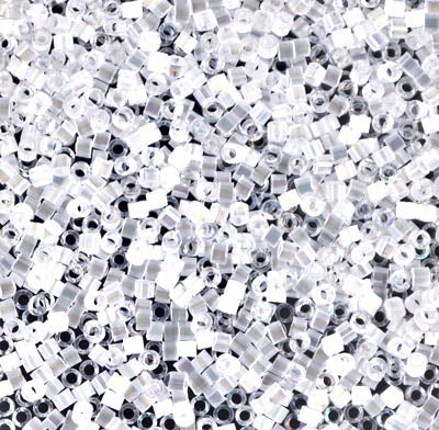 DB0670 - 1g Size 11/0 delicas in Crystal AB Silk Satin