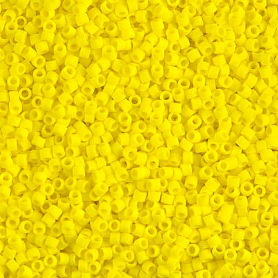 DB0751 - 5g Size 11/0 delicas in Matt Opaque Yellow