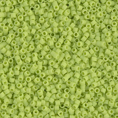 DB0763 - 1g Size 11/0 delicas in Matt Opaque Chartreuse