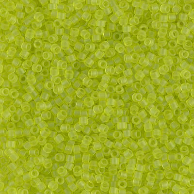 DB0766 - 5g Size 11/0 delicas in Matt Transparant Chartreuse